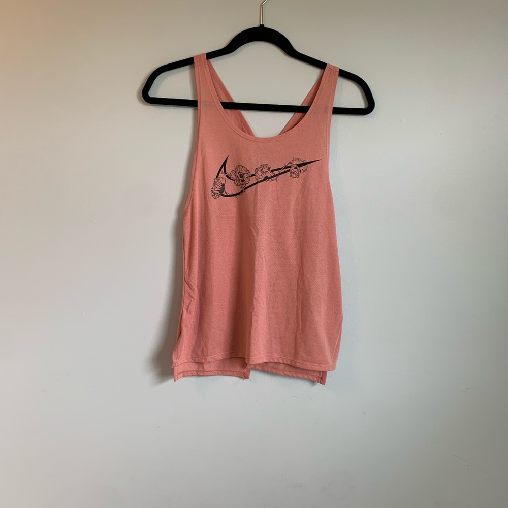Nike Pink Cross Back Tank Top Size Small